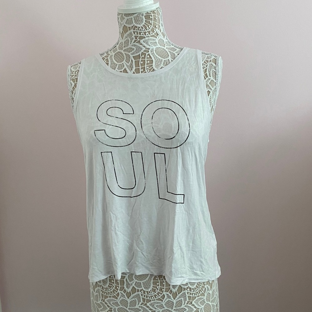 NWT SOULCYCLE Slit-back tie tank